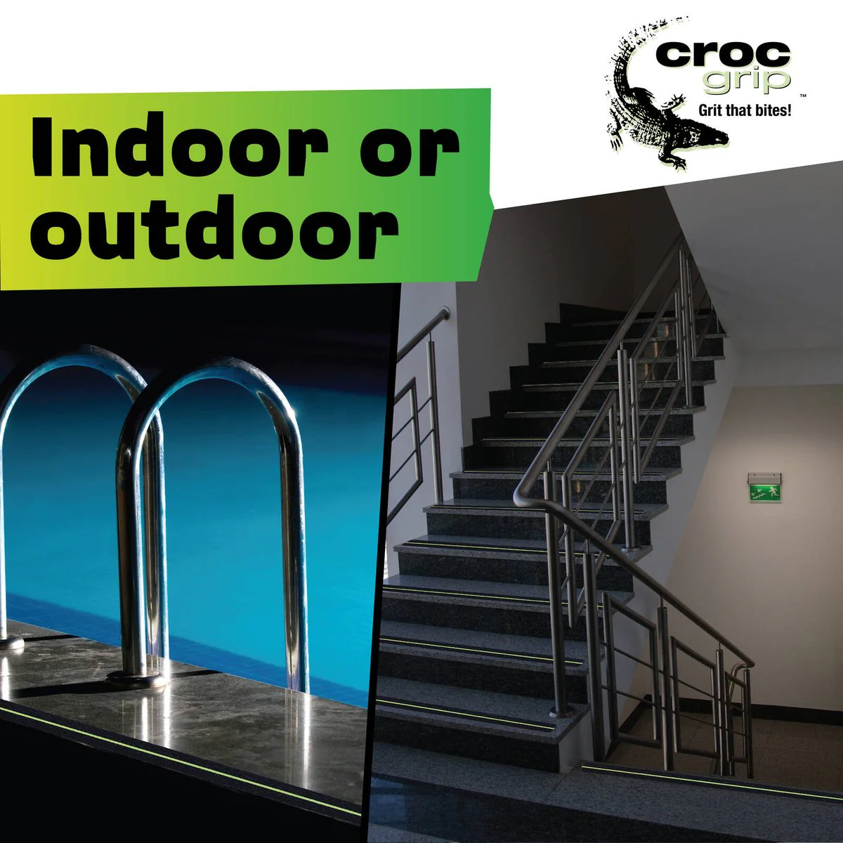 Croc Grip Anti-Slip Tape - 5m x 50mm - Glow in the Dark - P5 Rated - Image 4