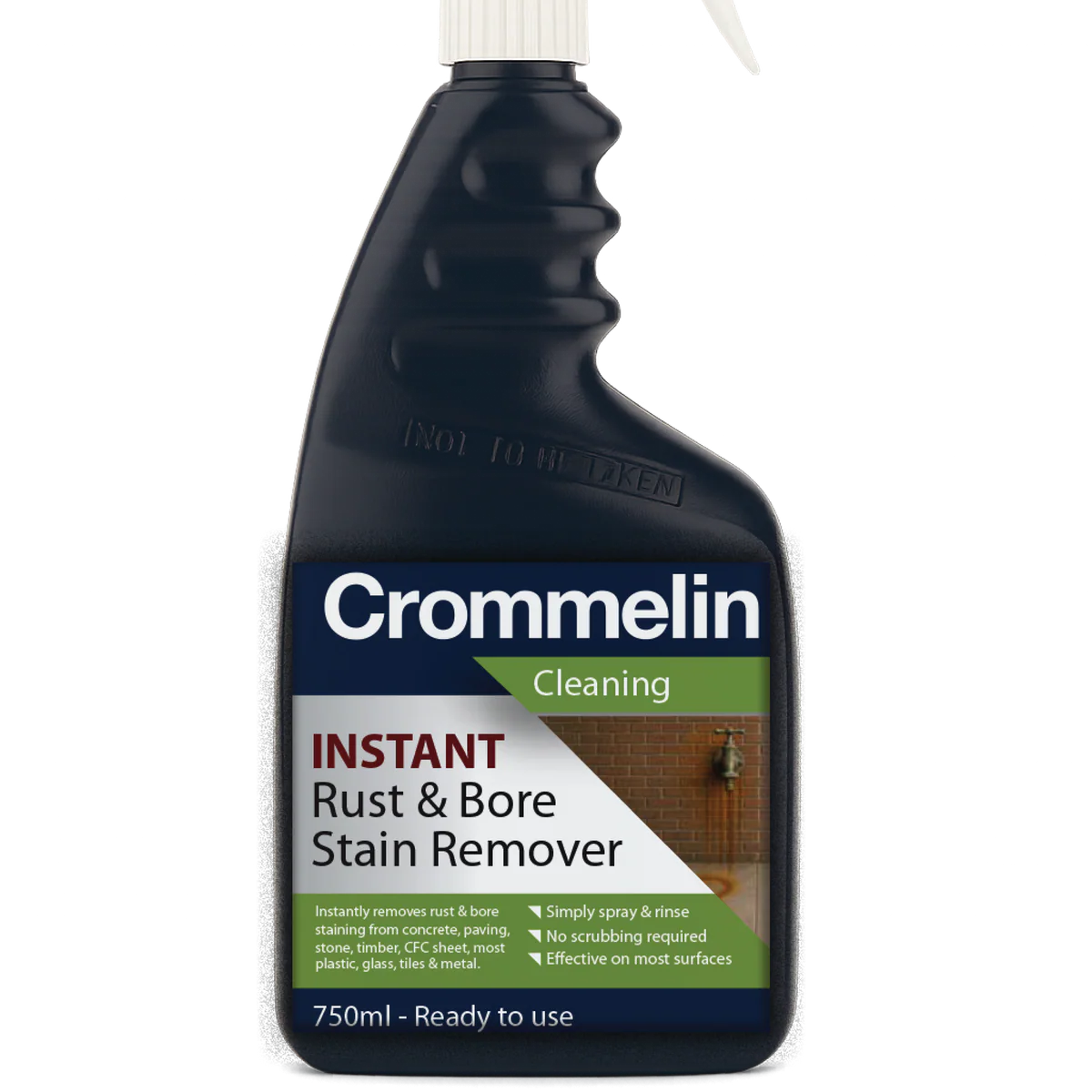 Crommelin Instant Rust Bore Stain Remover - 750ml - Easy Spray & Rinse