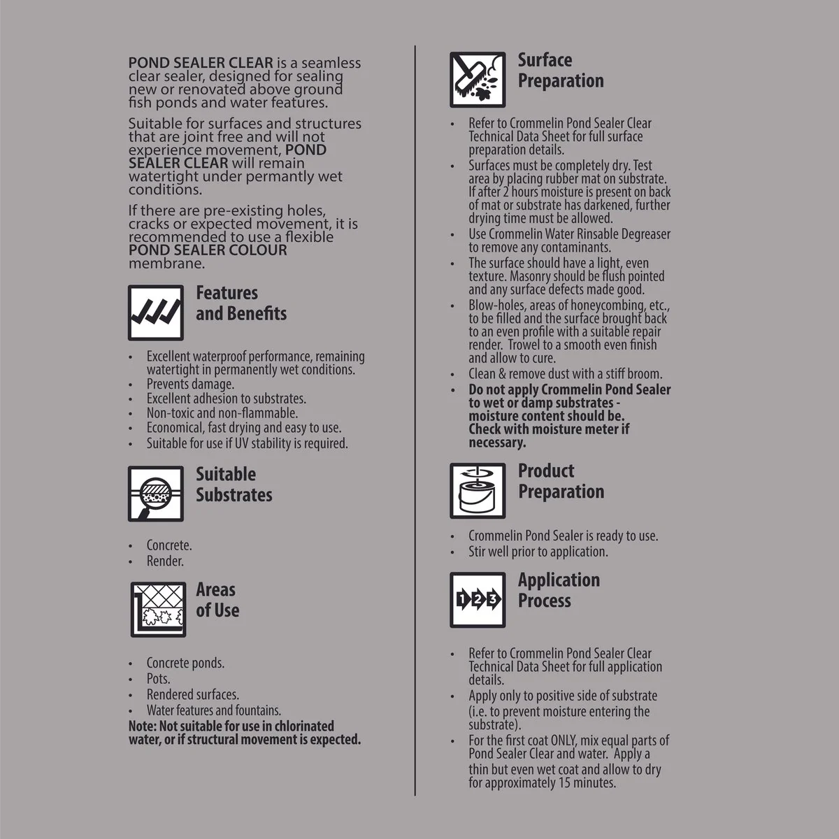Crommelin Pond Sealer - 1L - Water Based - UV Stable - Image 2