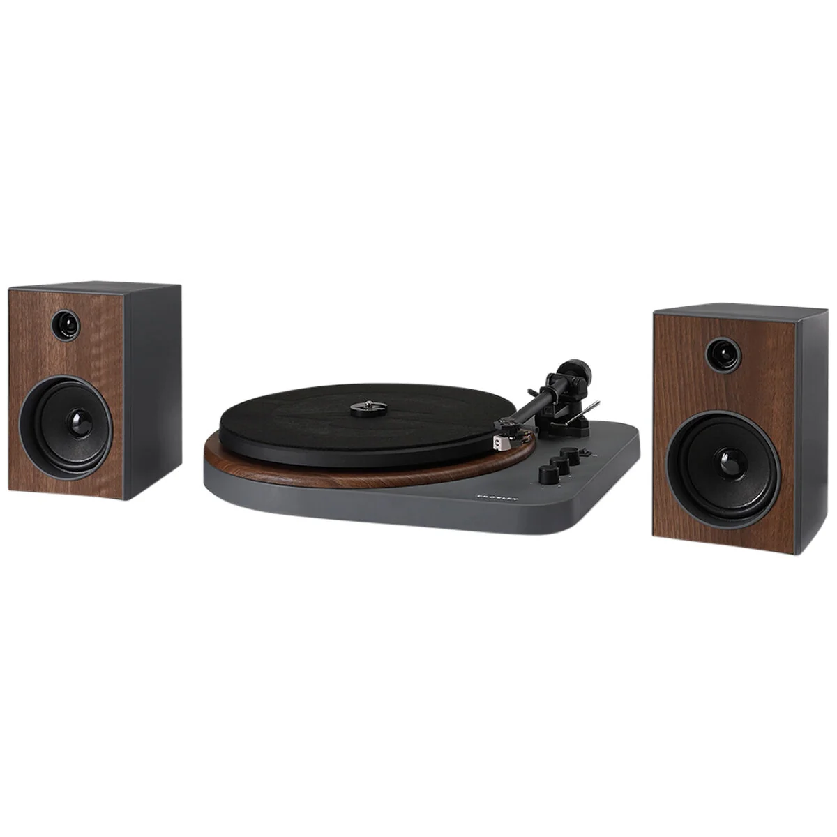 Crosley T160 Shelf System Turntable CRT160A-GY4 Grey Bluetooth - Image 2
