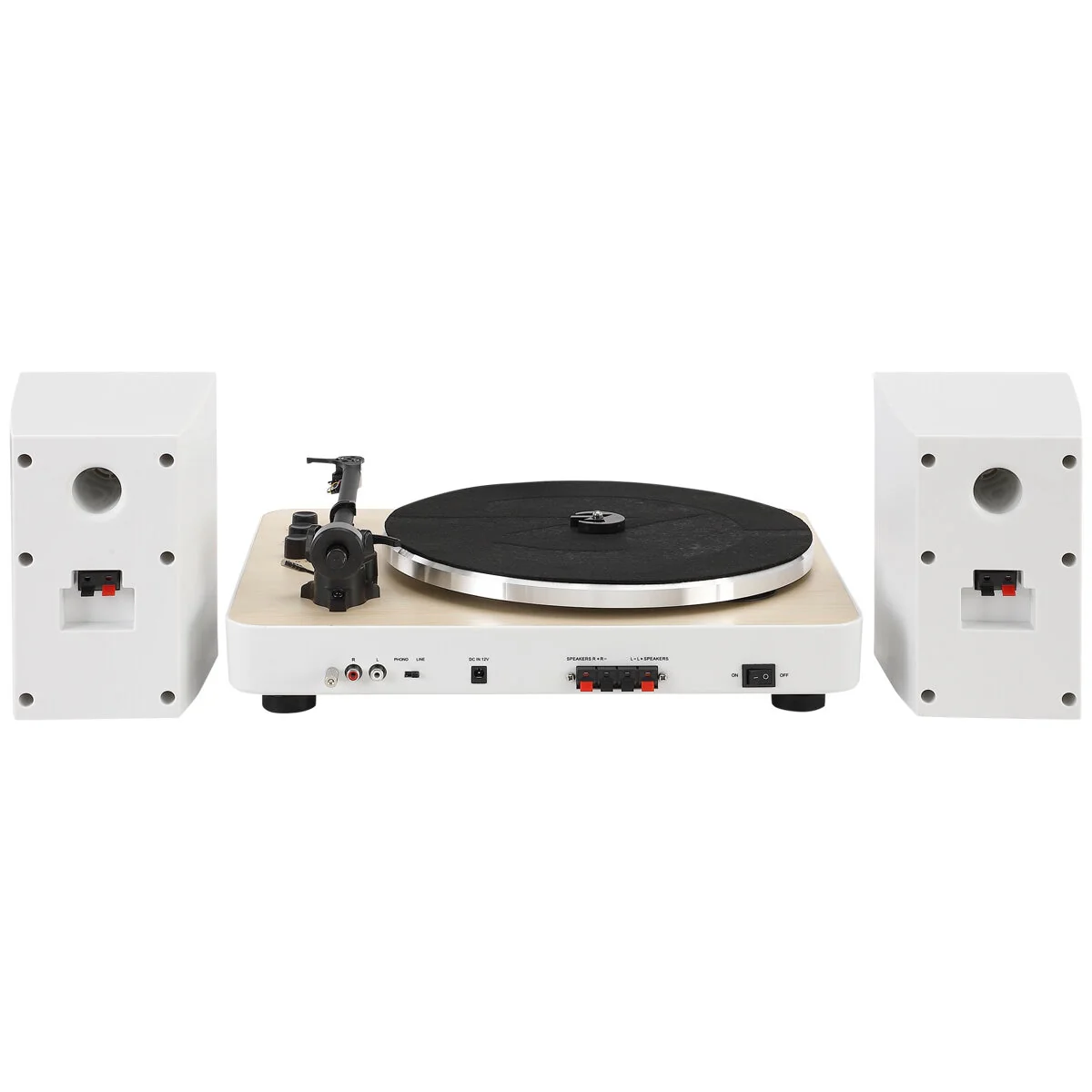Crosley T170 Turntable Shelf System CRT170A-WH4 White Bluetooth 33/45 RPM - Image 2