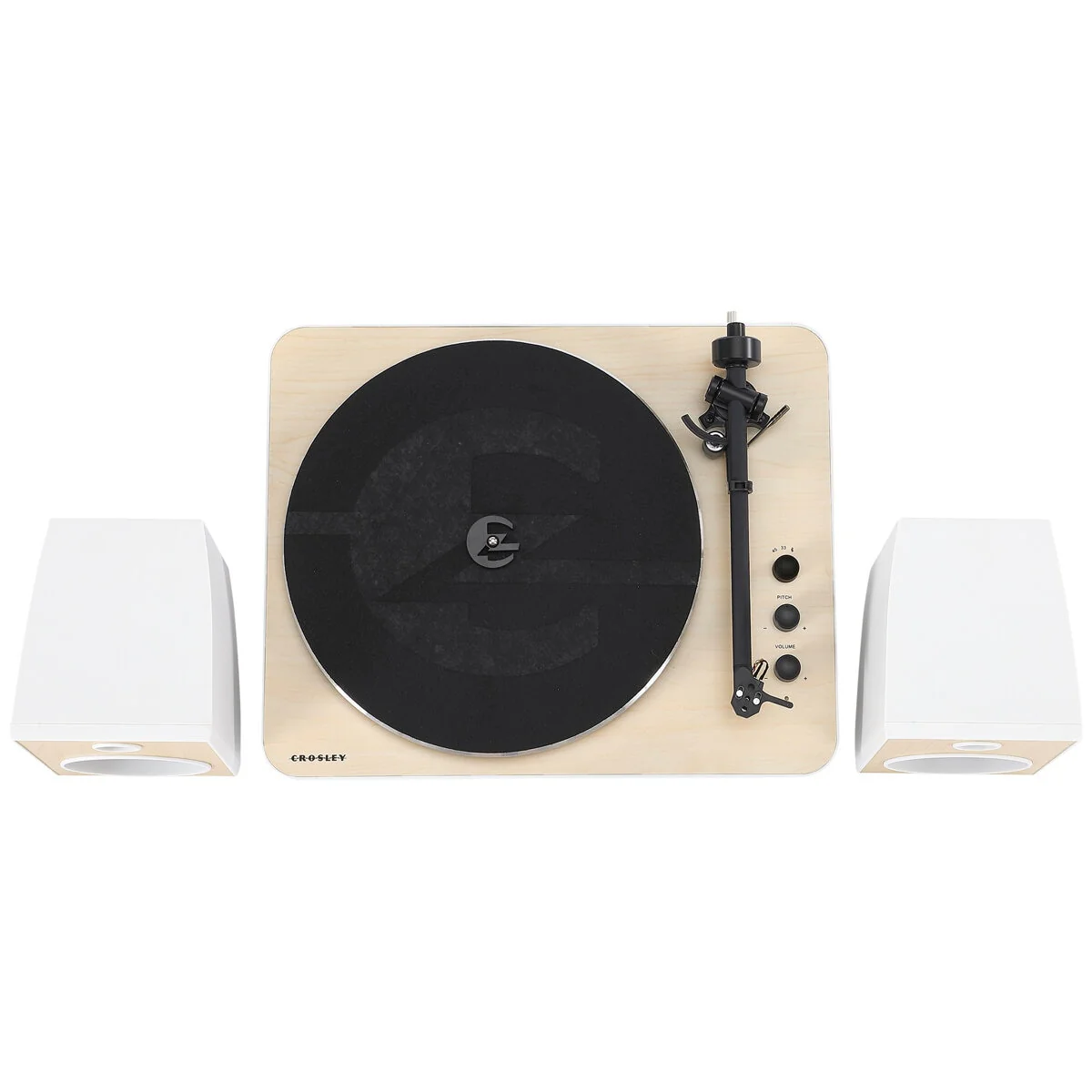 Crosley T170 Turntable Shelf System CRT170A-WH4 White Bluetooth 33/45 RPM - Image 3