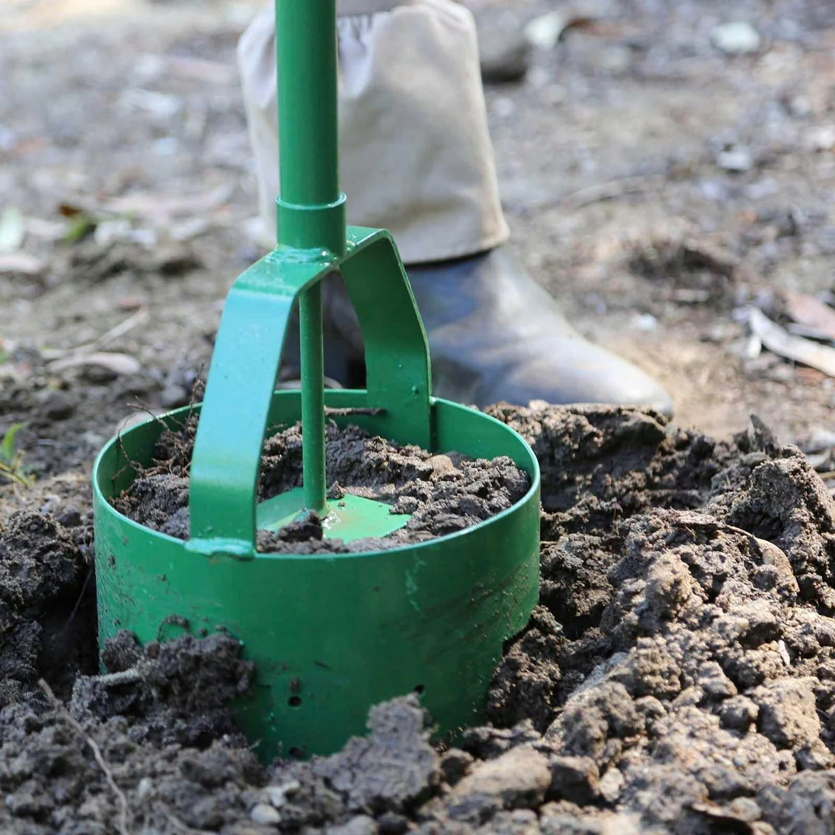 Cyclone 150mm Auger Post Hole Digger - Green - Steel Construction - Image 3