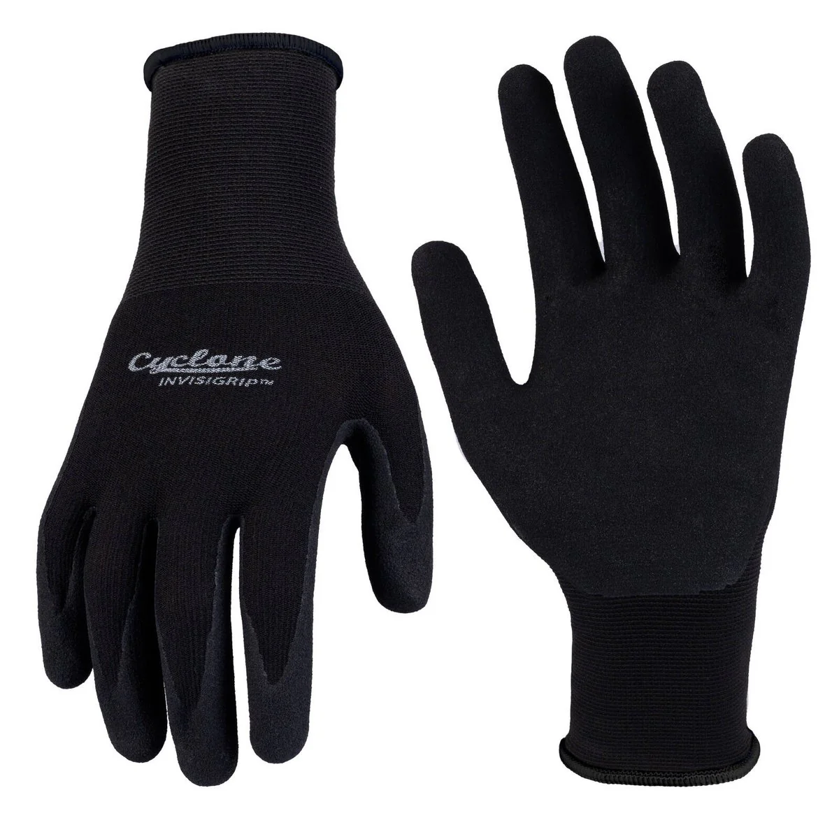 Cyclone Invisigrip Tough Gardening Gloves - X-Large - Nitrile Coated - Water Resistant - Anti-Slip Grip