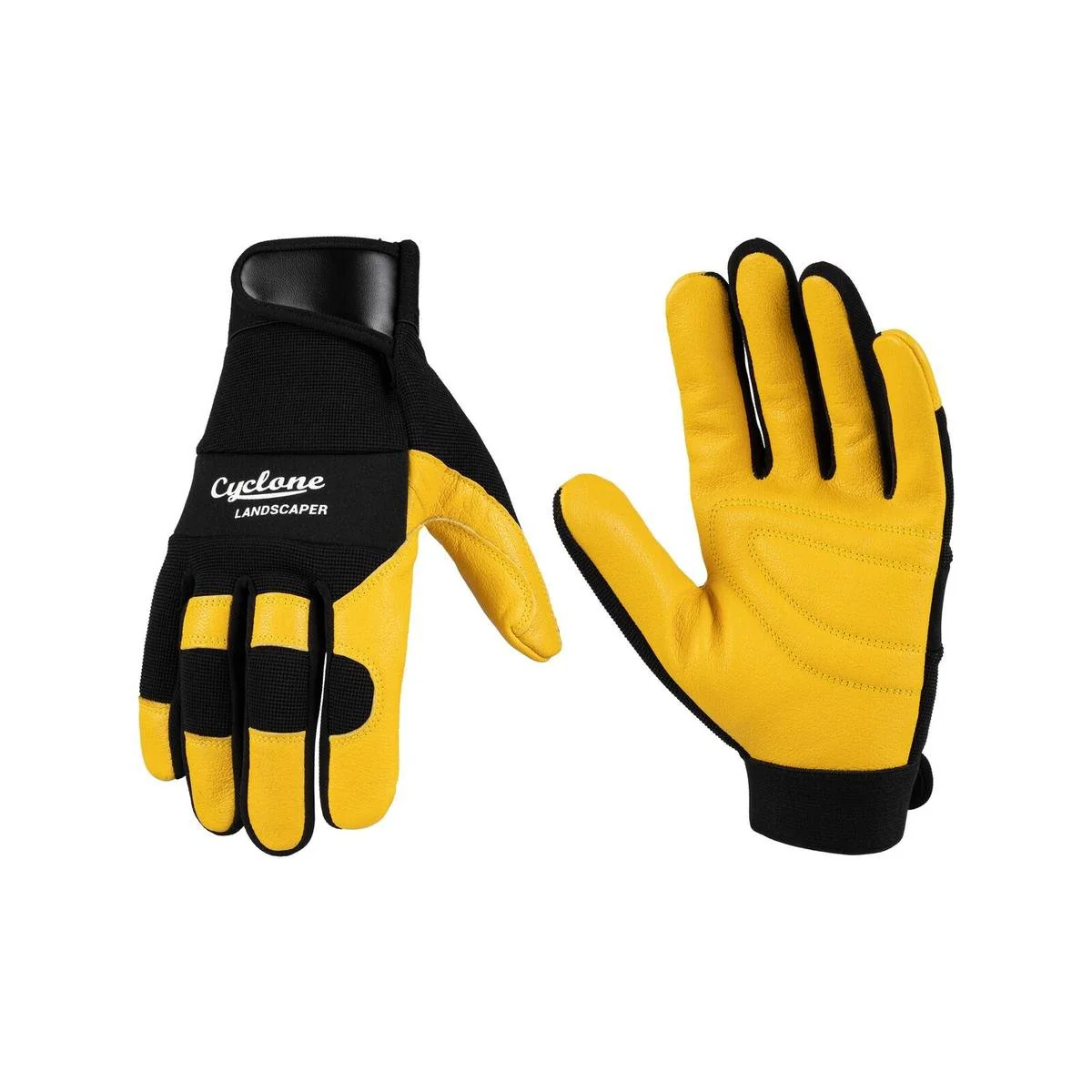 Cyclone Landscaper Gloves - Large - Leather - Anti-Abrasion Protection