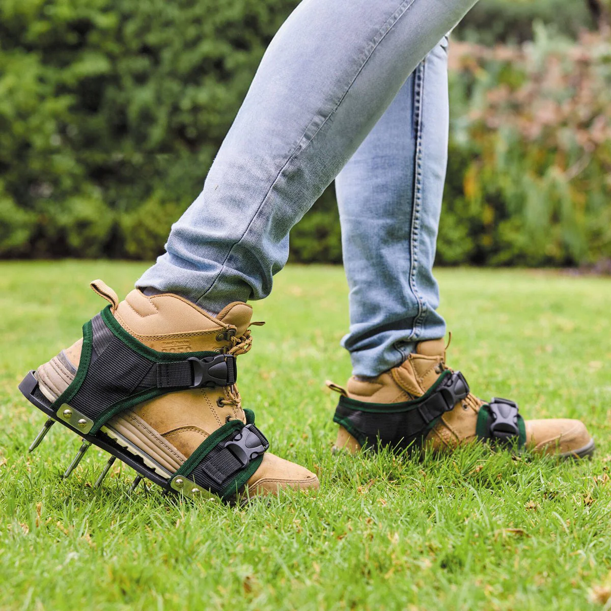 Cyclone Lawn Aerator Sandals - 1 Pair - 135mm x 300mm - Soil Aeration - Image 4