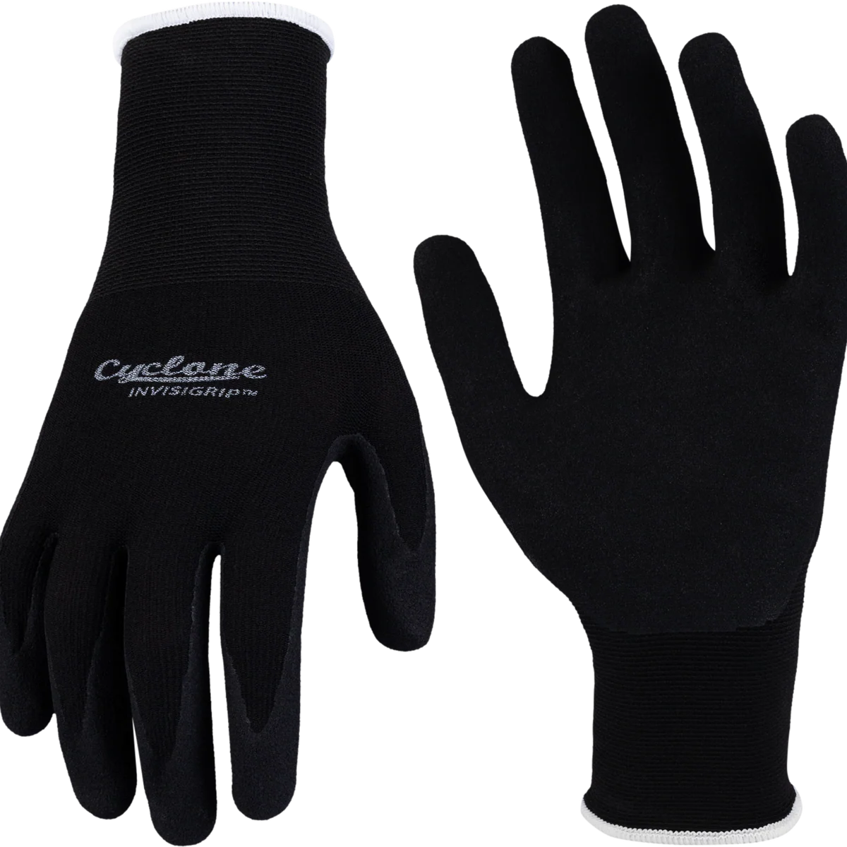 Cyclone Medium Invisigrip Tough Gardening Gloves - 15 Gauge Nylon - Durable - Water Resistant - Anti-Slip Grip
