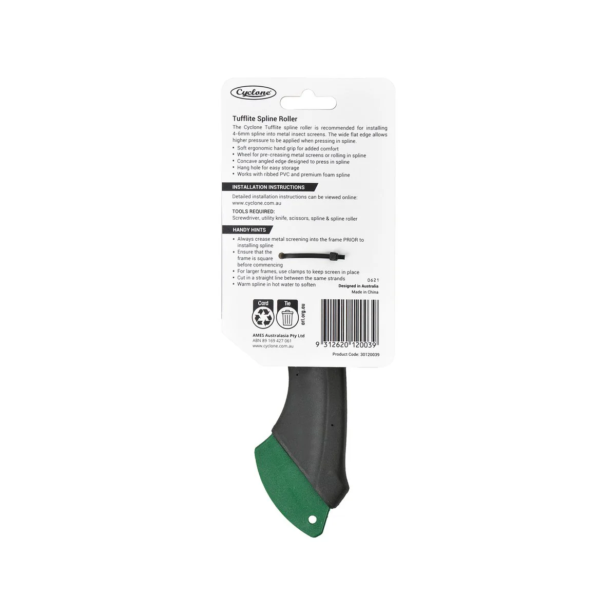 Cyclone Spline Roller - 4-6mm - Synthetic Metal - Ergonomic Grip - Image 3