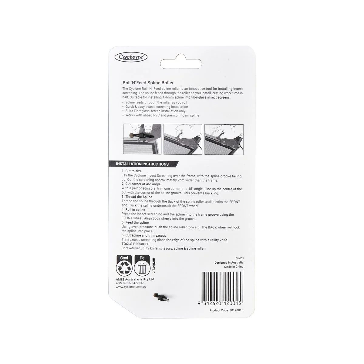 Cyclone Spline Roller - 4-6mm - Synthetic - Quick Installation - Image 3