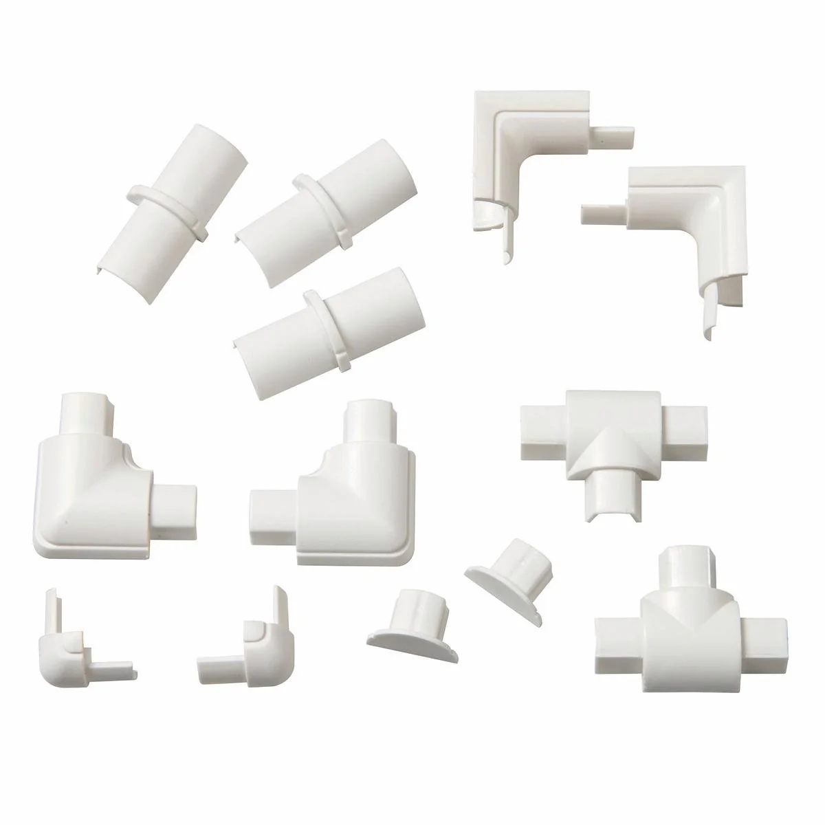 D Line Cable Cover Accessories - 16 x 08mm - ABS - 13 Pack