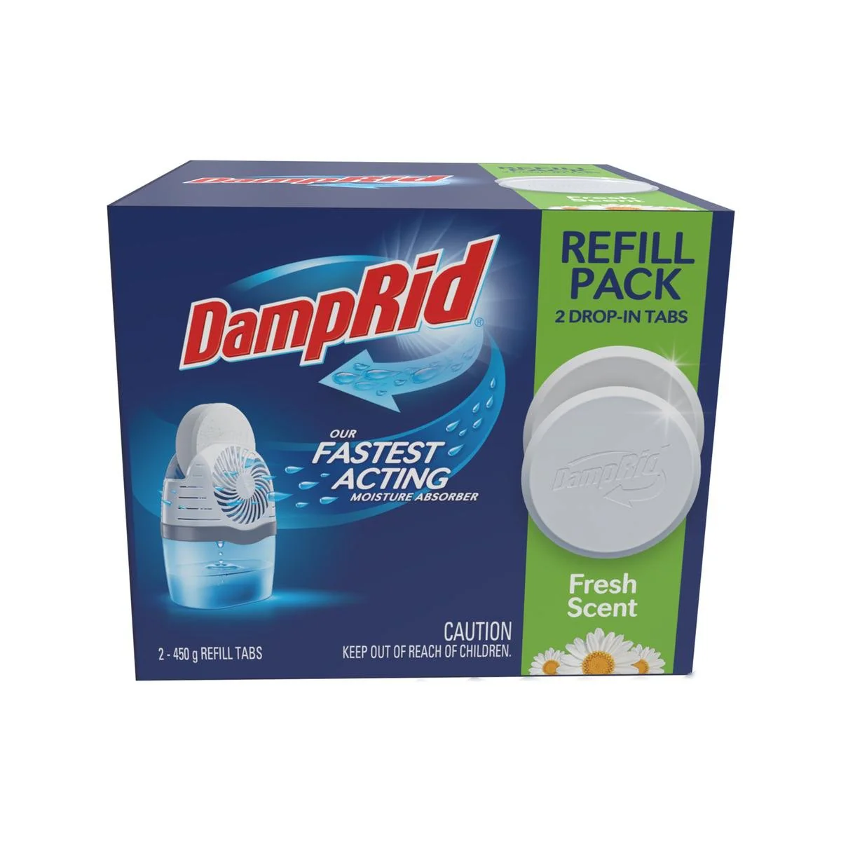 DampRid Fresh Scent Moisture Absorber Refill 2 Pack - 450g - Indoor Use