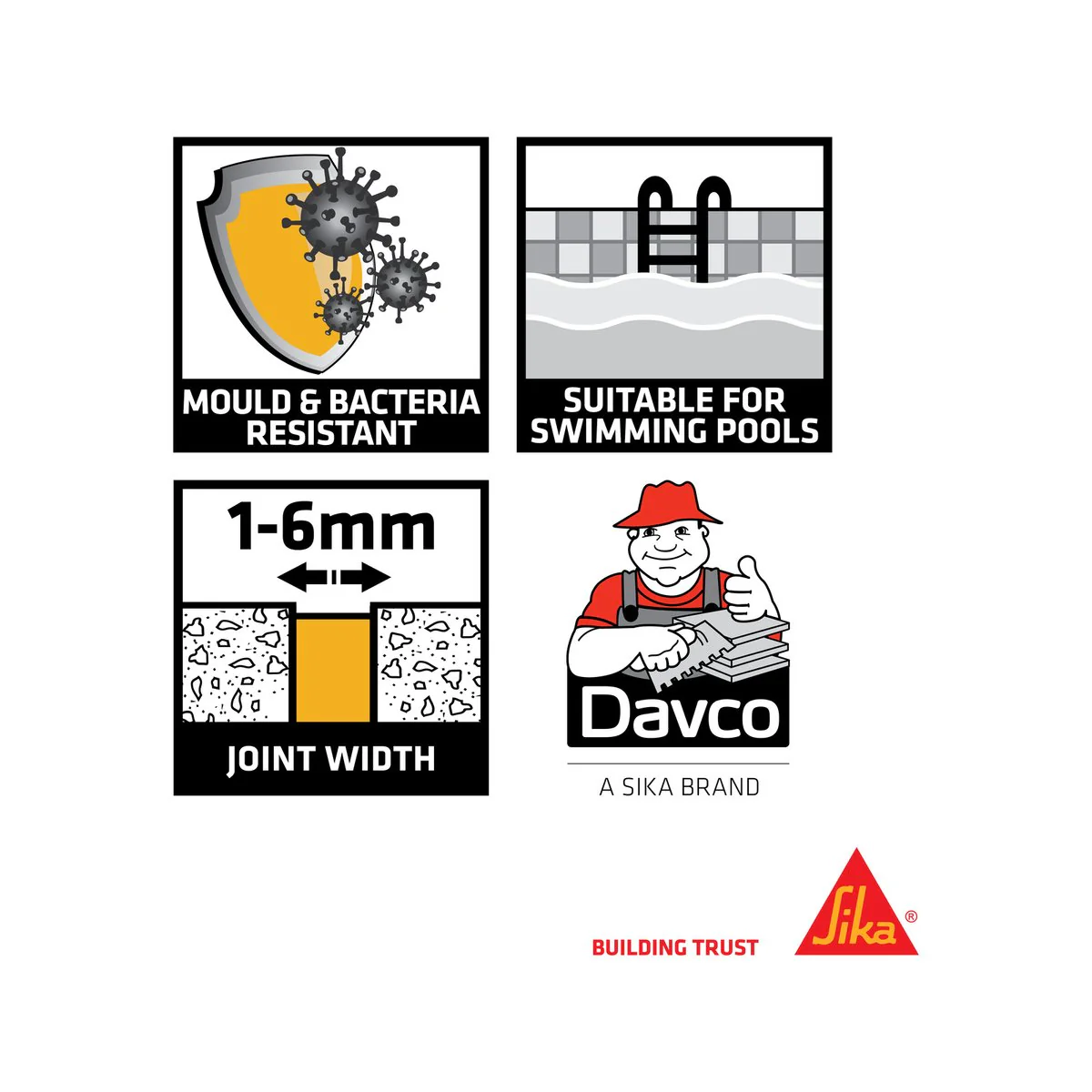 Davco Colorgrout - 5kg - Cement Based - Mould Resistant - Image 2
