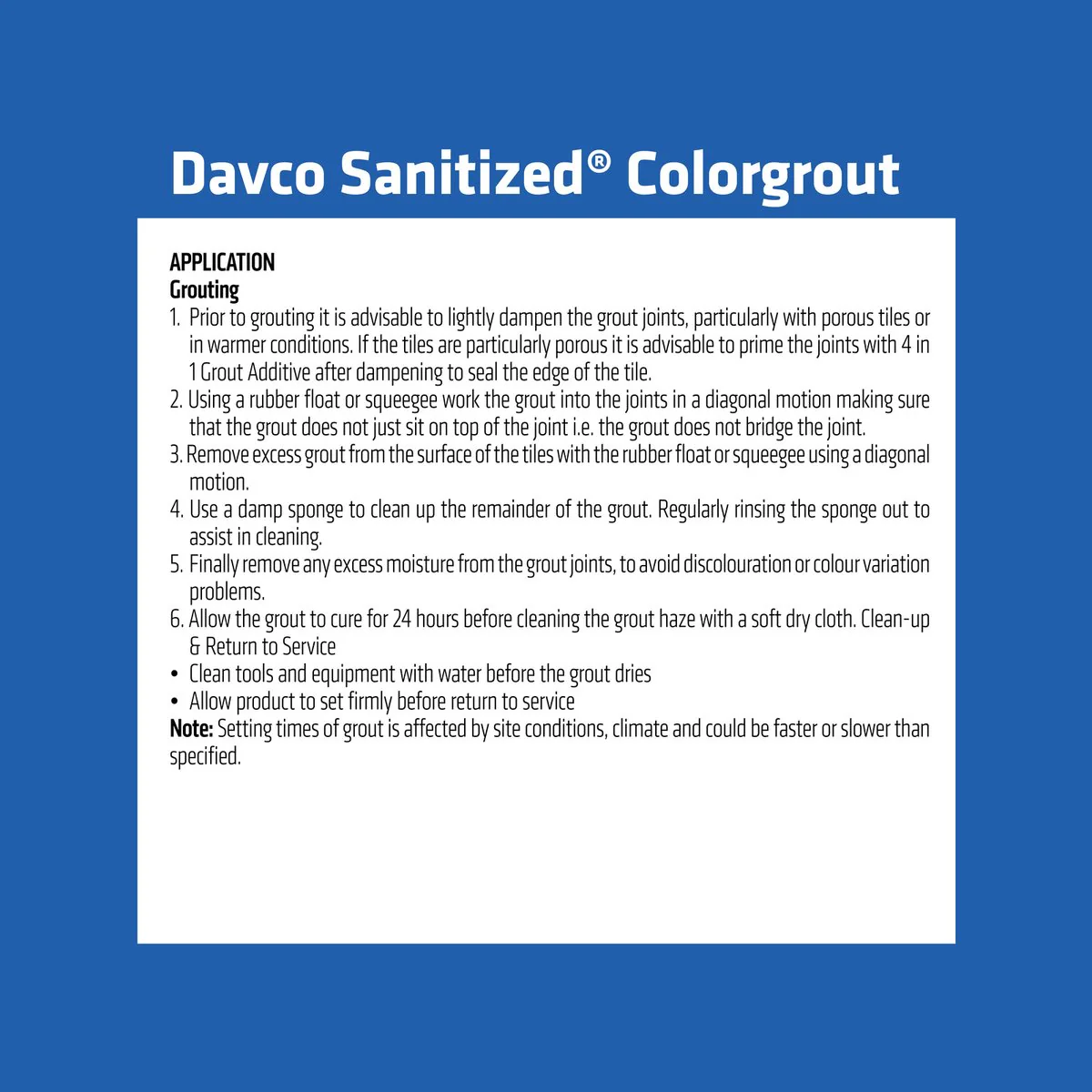 Davco Colourgrout - 1.5kg - Cement Based - Mould Resistant - Image 4