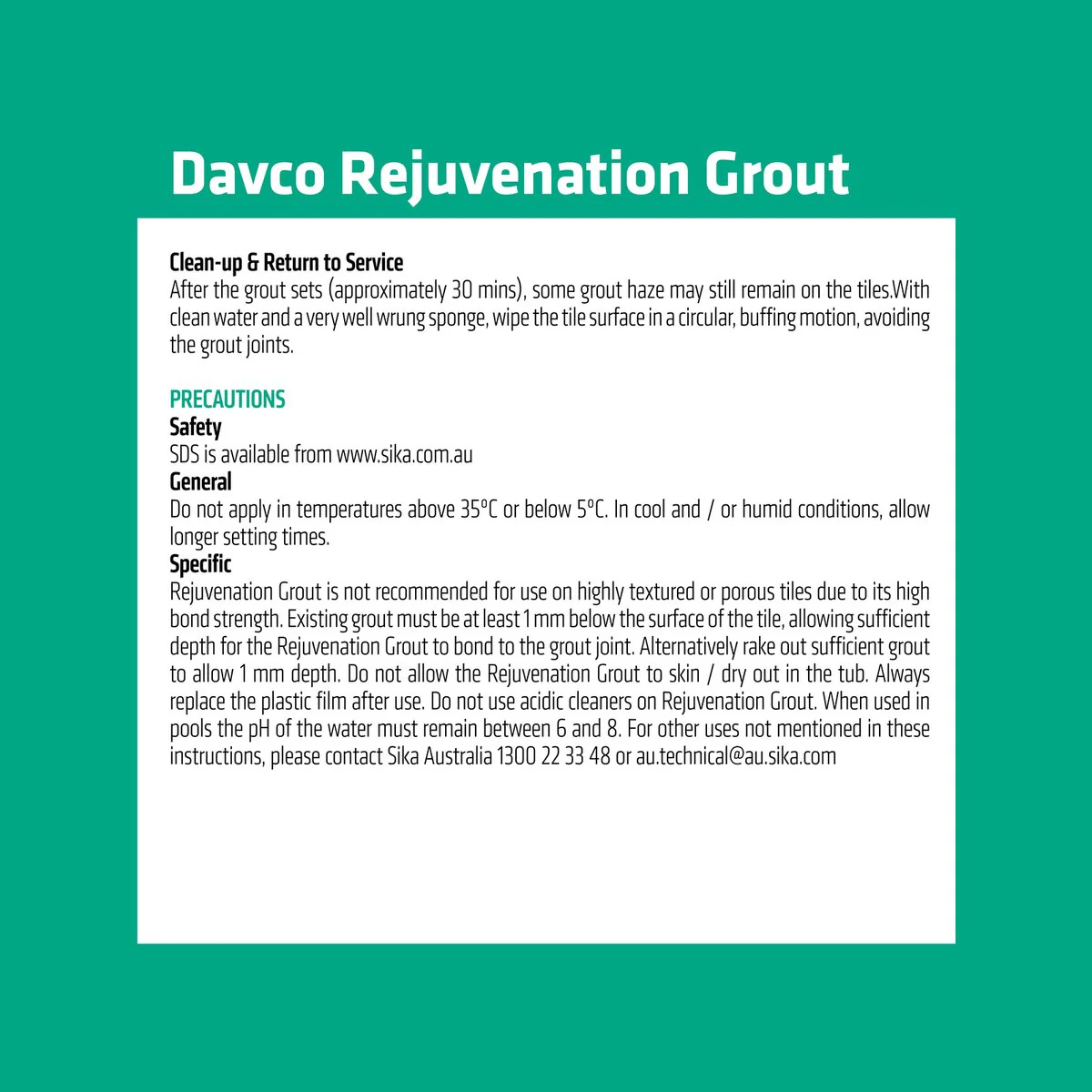 Davco Rejuvenation Grout - 1.7kg - Pre-mixed Skim - Stain Resistant - Image 4