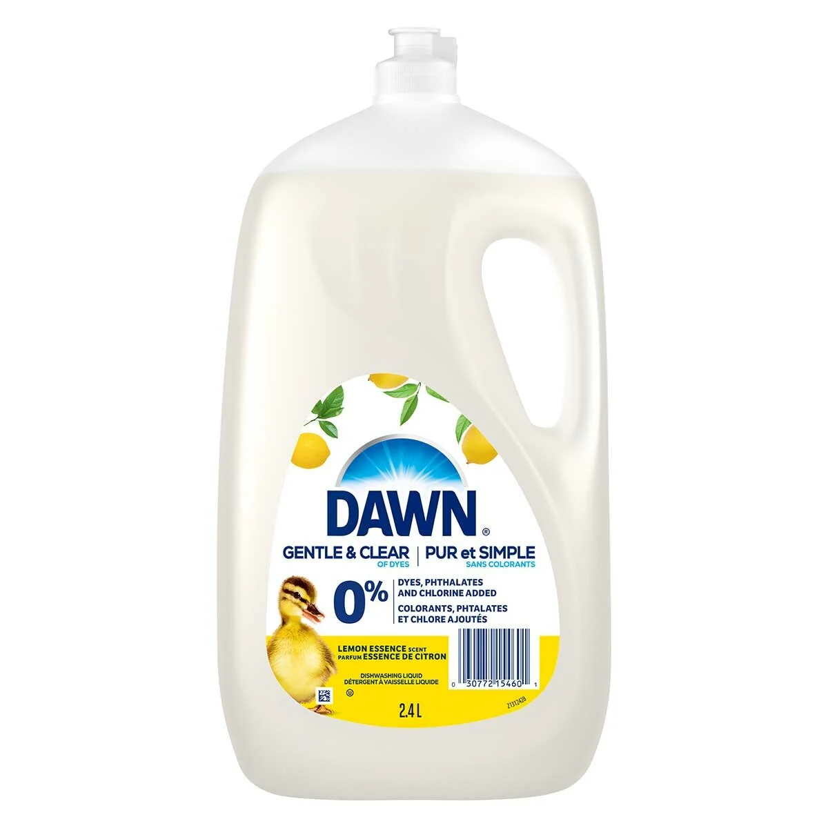 Dawn Ultra Free & Clear Lemon Dye-Free Dishwashing Liquid 2.4L