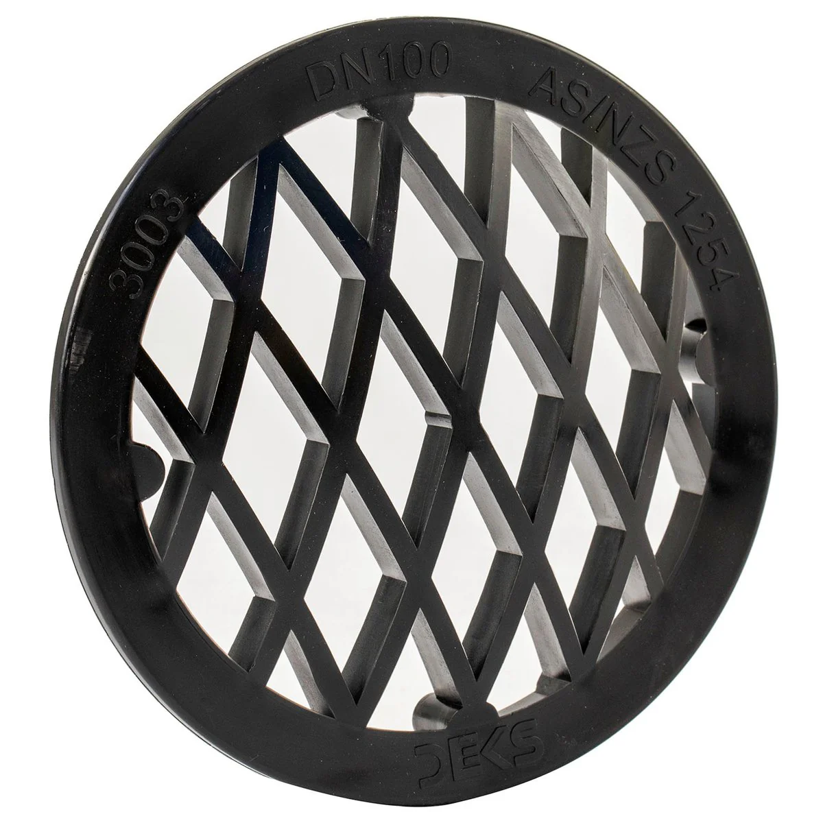 Deks Domed Grate - 100mm - PVC - Black Push-Fit - Image 2