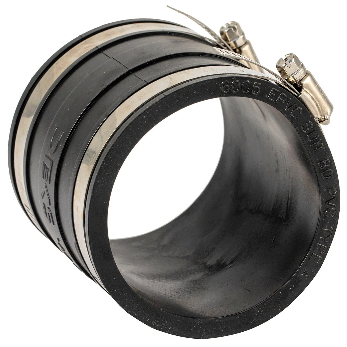 Deks Industries Rubber Joiner - 80mm - EPDM - 2 Clamps - Image 3