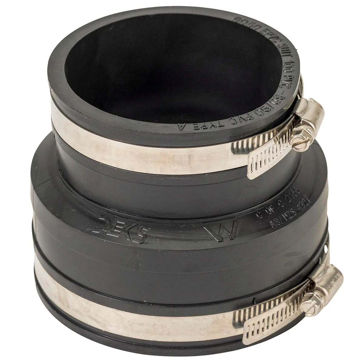 Deks Reducing Rubber Joiner - 100mm to 80/90mm - EPDM - Sewer Use