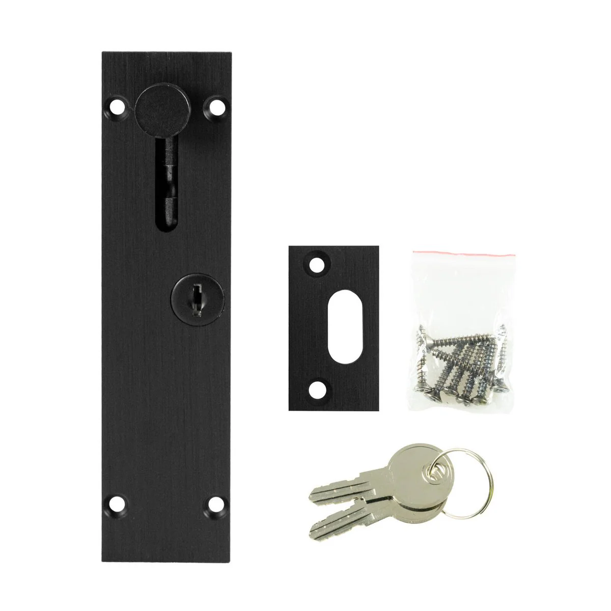Delf 150mm Lockable Door Drop Bolt - Matte Black - Secure & Stylish - Image 3