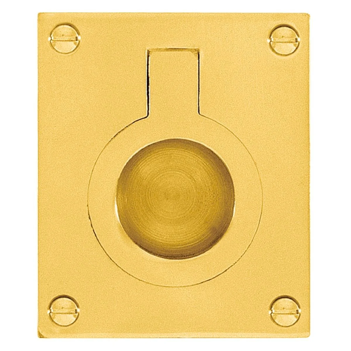 Delf Flush Ring Pull - 37mm x 50mm - Polished Brass - Multiple Finishes
