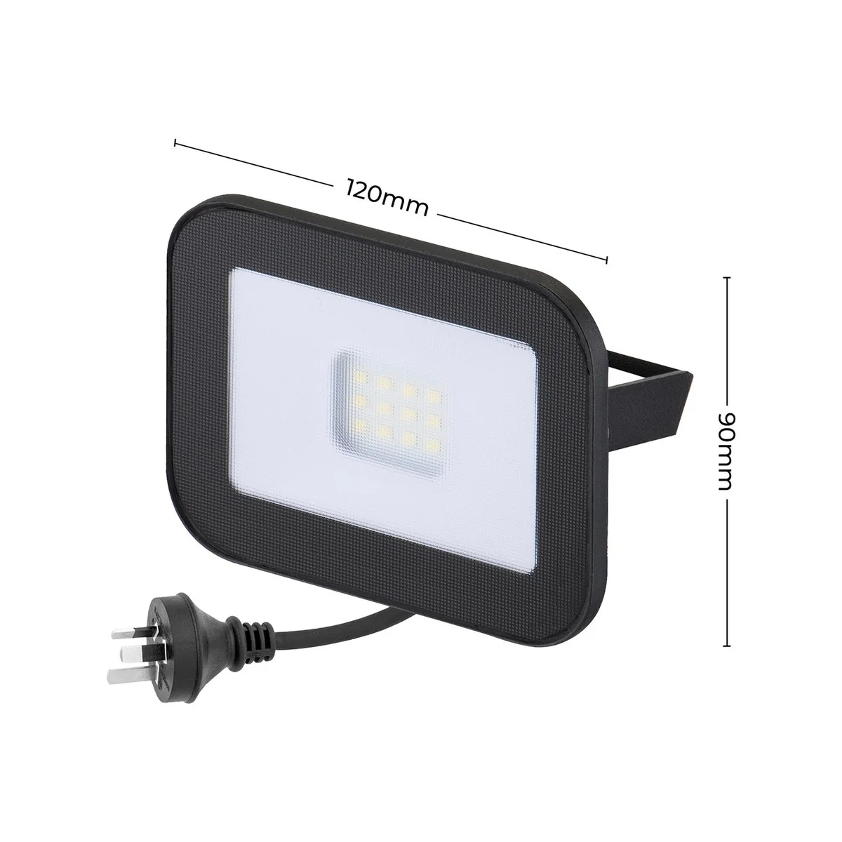 Deta 12W LED Slim Profile Security Flood Light - 1200 Lumens - Black - Image 4