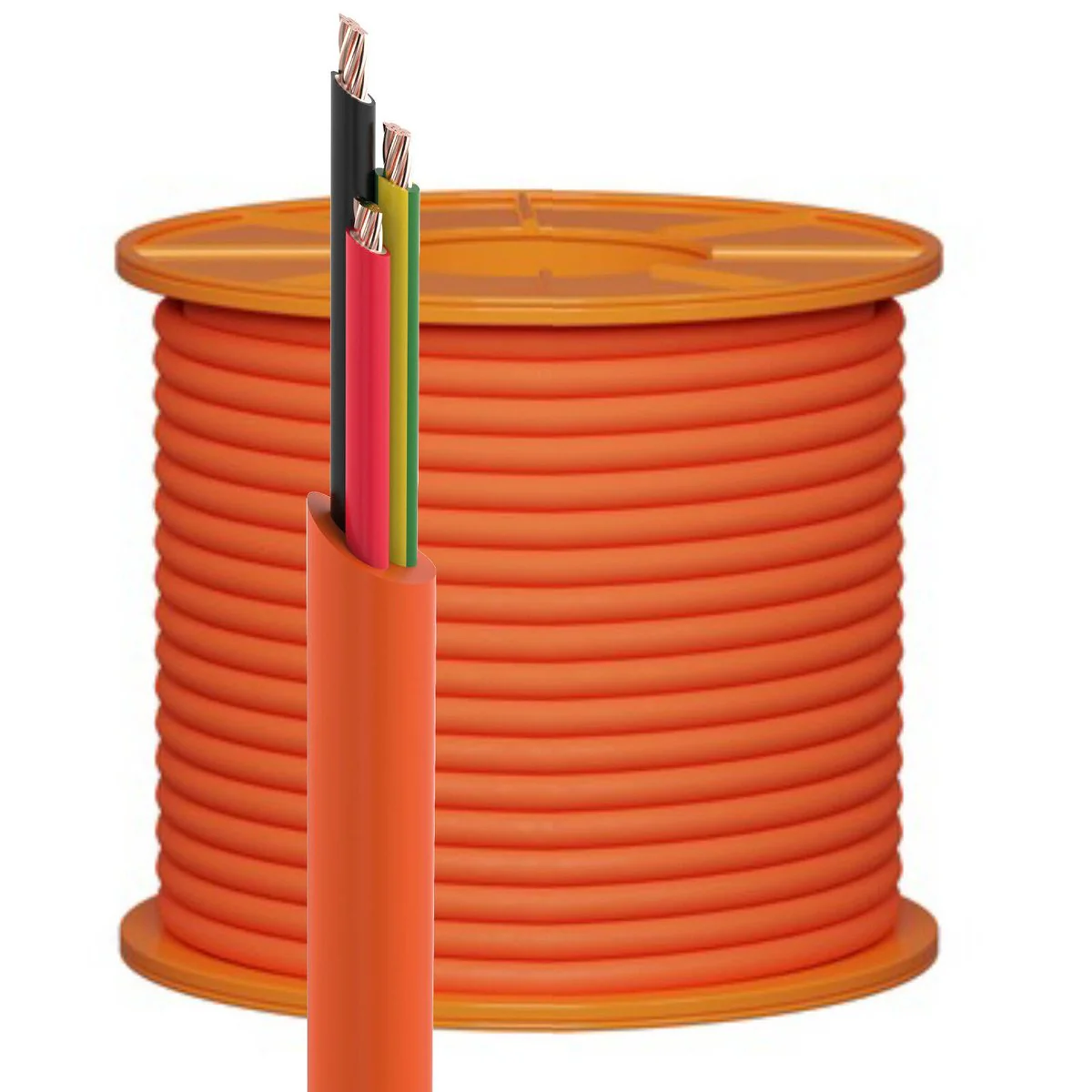 Deta 20m 2.5mm 2 Core E 1 Phase Cable - 450/750V - Orange - EV Charger Use