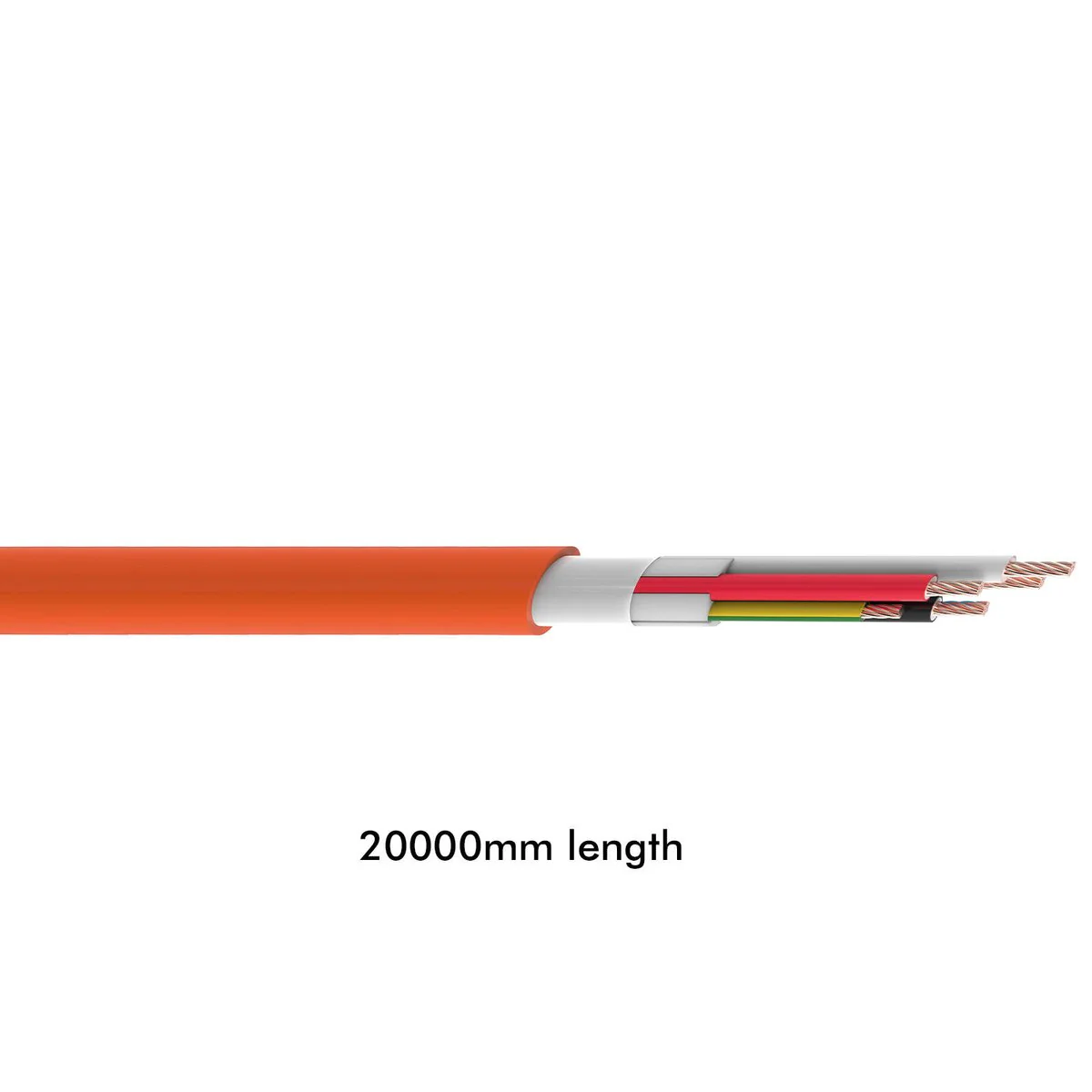 Deta 20m 32A TPS 4.0mm 4 Core E 3 Phase Cable - Orange - EV Charger Use - Image 3