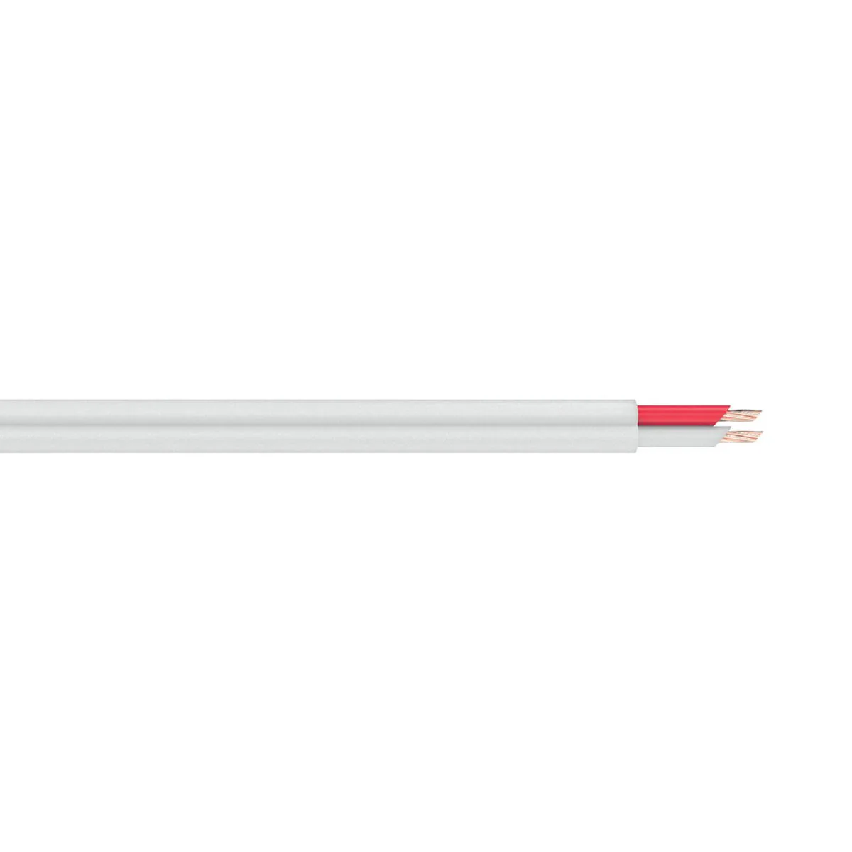 Deta 5m 1mm 2 Core TPS Cable - White - PVC Insulated - 450/750V