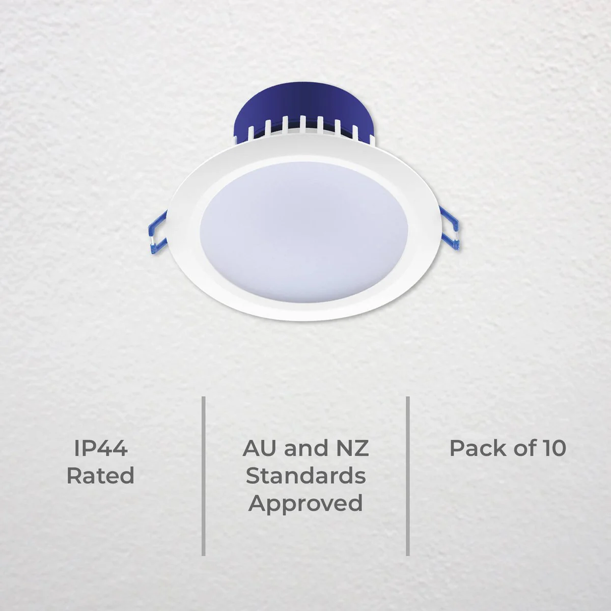 Deta 7W LED Downlight - Tri Colour Dimmable - 10 Pack - IP44 - 190mm - Image 3