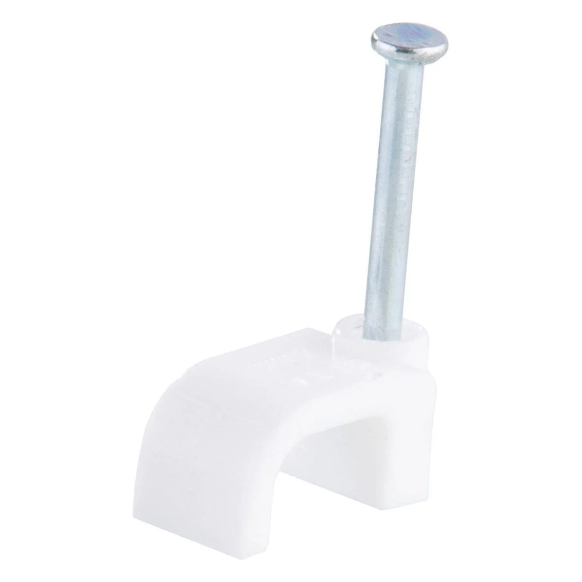 Deta 10mm White Flat Cable Clips - 100 Pack - 1-1.5mm²