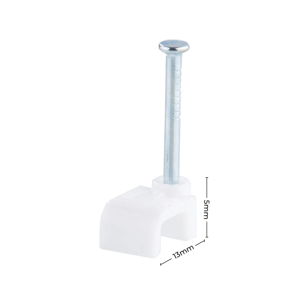 Deta 13mm White Flat Cable Clips - 500 Pack - For 2.5mm² TPS Cables - Image 3