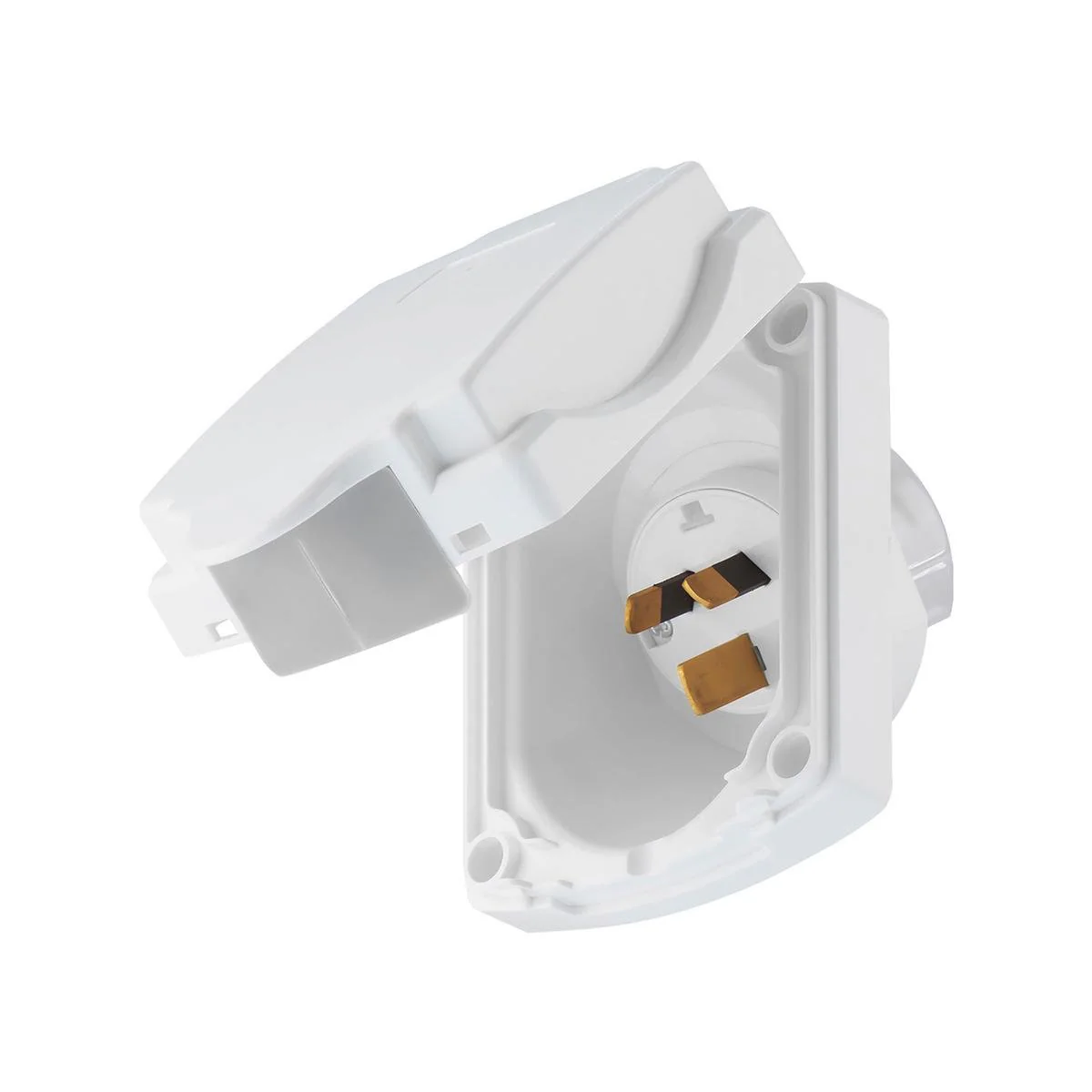 Deta Caravan Inlet - 15A - Polycarbonate - Weatherproof Flap