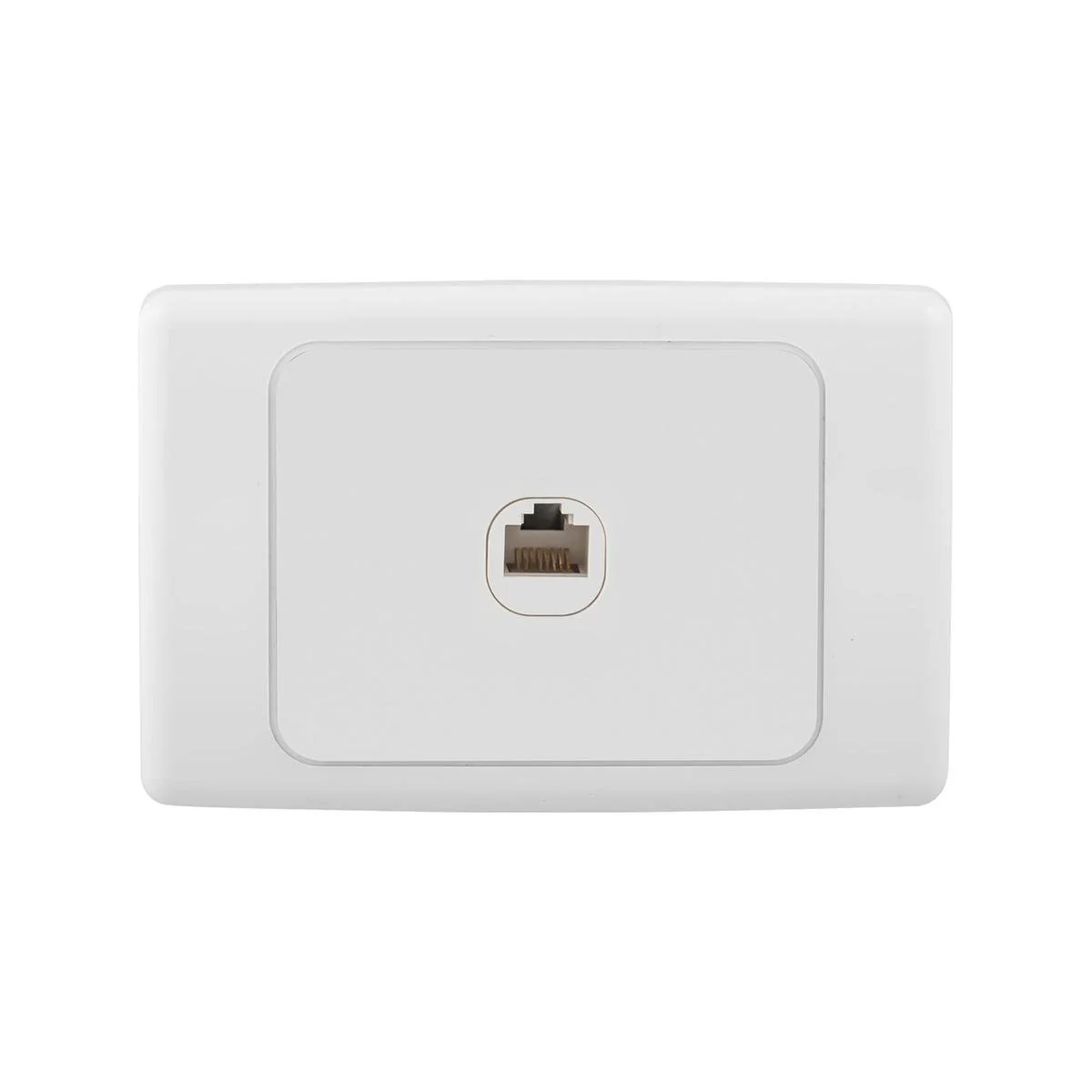 Deta Cat 6 RJ45 Outlet - 118mm x 76mm - Polycarbonate - Wall Mount