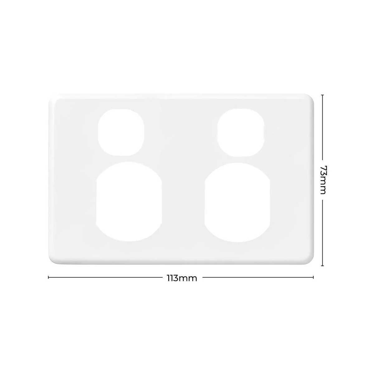 Deta Clip on Cover - Power Point Replacement - 75mm x 25mm x 115mm - White - Image 4