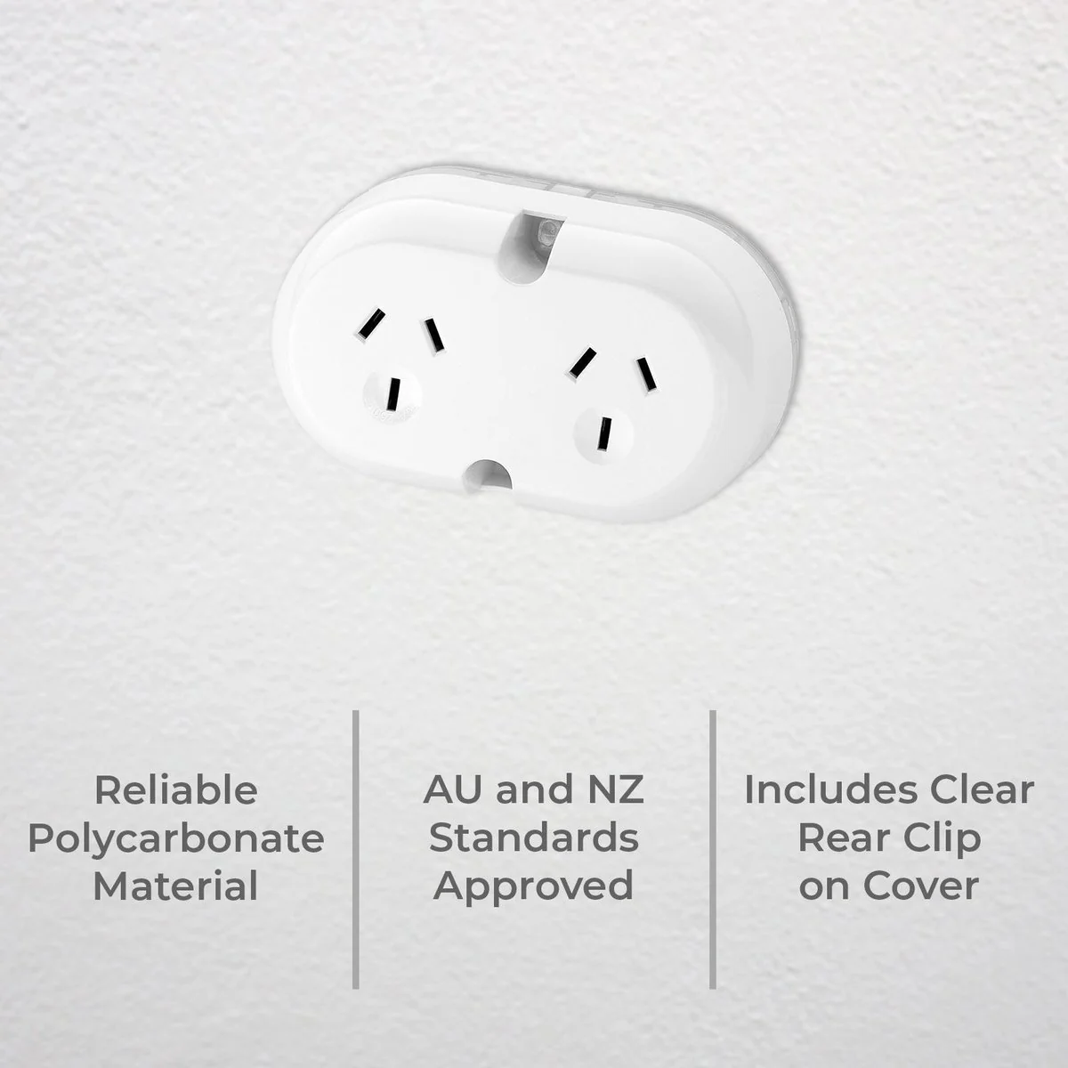 Deta Double Outlet Plug Base - 10A - Polypropylene - Easy Installation - Image 2