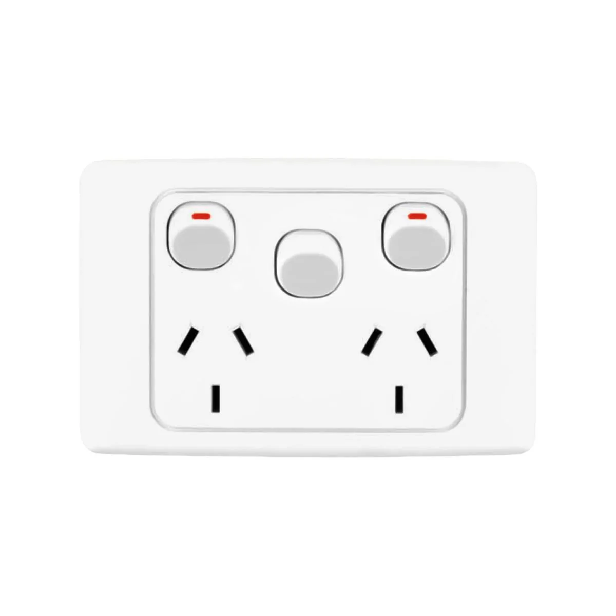 Deta Double Power Point - 250V - Polycarbonate - Extra Switch
