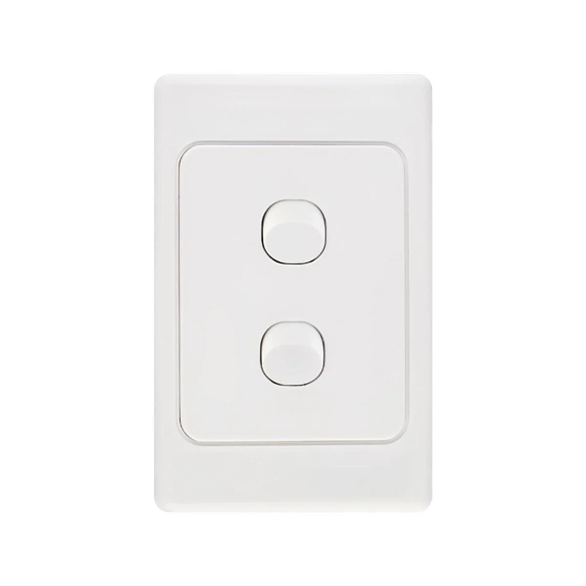 Deta Double Vertical Switch - 2 Gang - Polycarbonate - Indoor Use