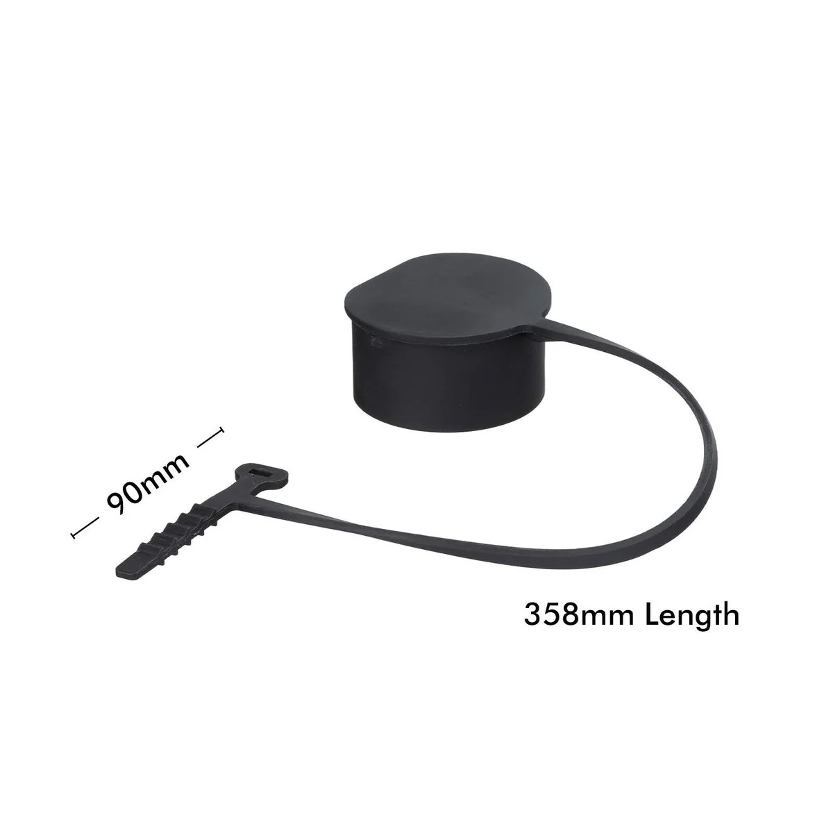 Deta EV Charger Connector Cover - Type-2 - Rubber - Black - 36.7mm x 85.7mm - Image 5