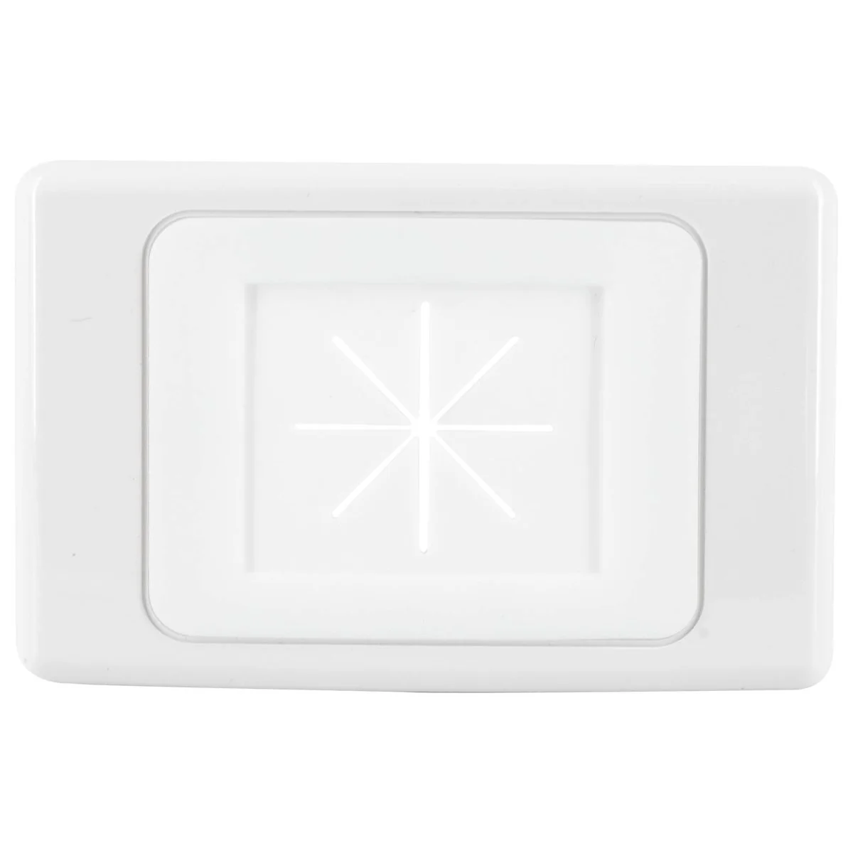 Deta Heavy Duty Rubber Brush Plate - 13mm x 75mm x 115mm - White - Cable Management