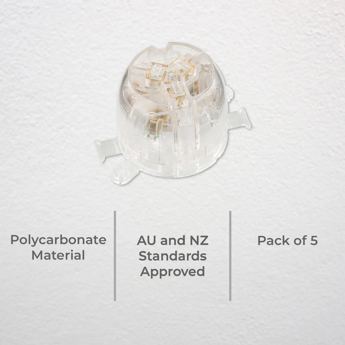 Deta Miniature Plug Base 5 Pack - 59mm - Clear - 230-250V a.c. - Image 5
