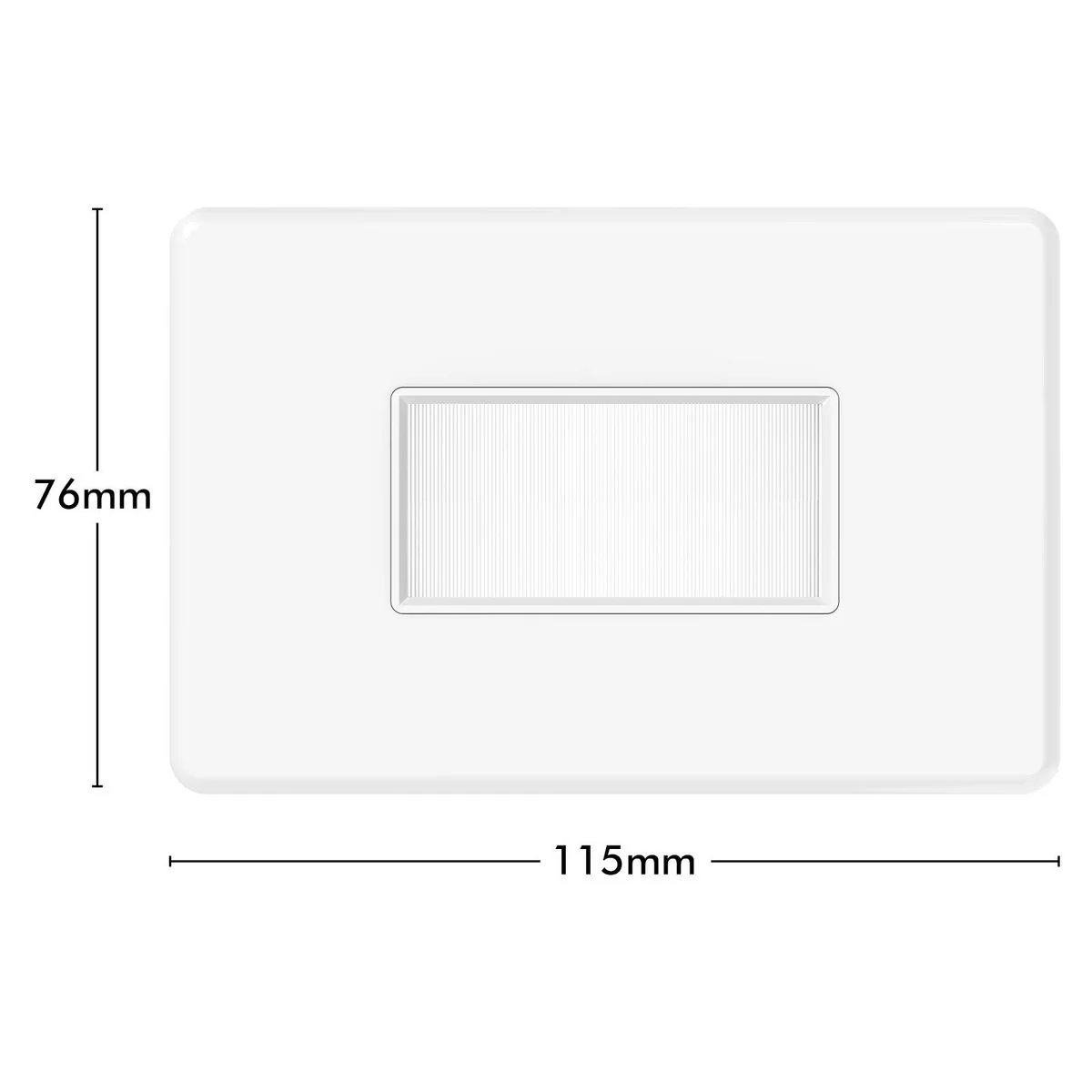 Deta S Line Brush Plate - 75mm x 4.3mm - White - Low Profile Cable Management - Image 4
