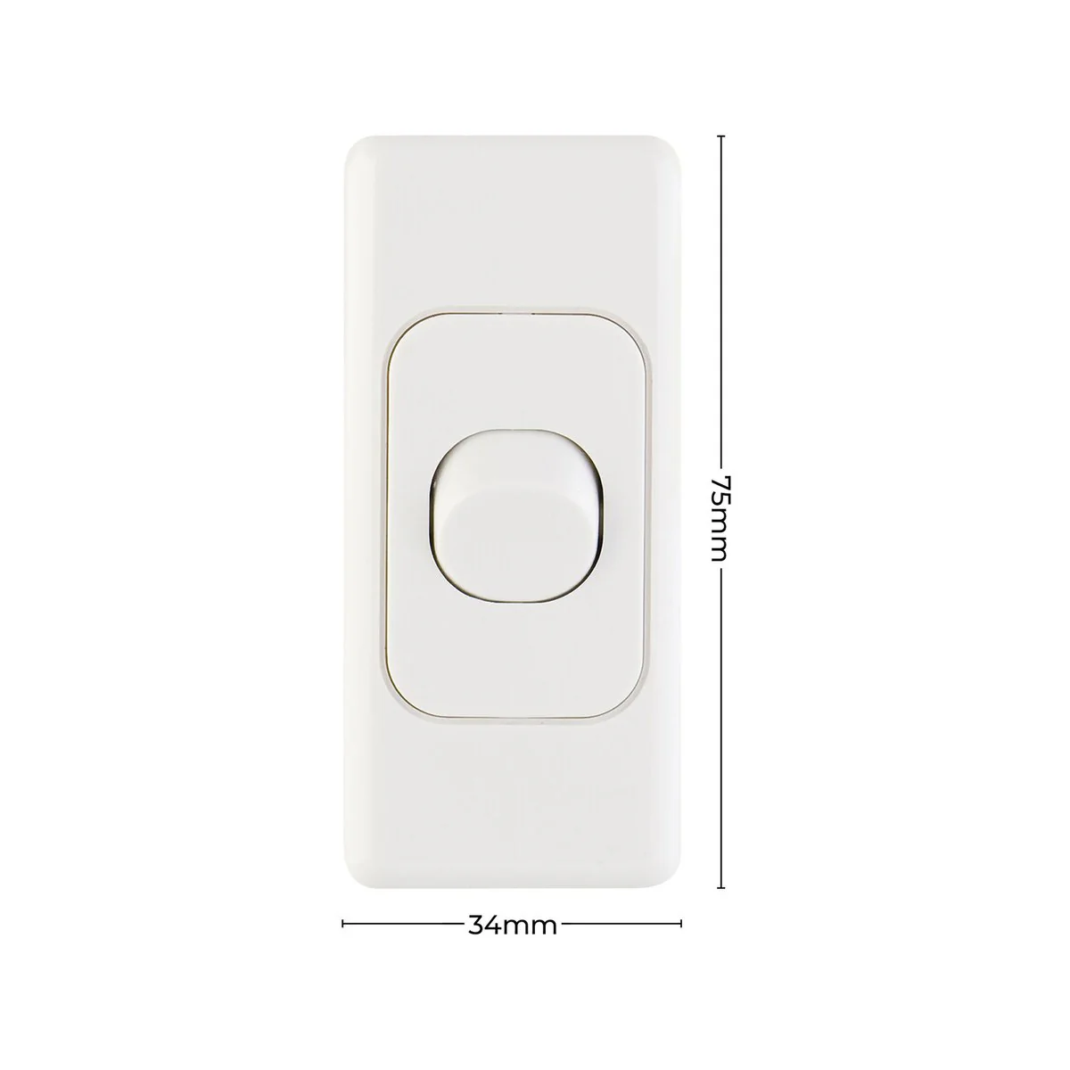 Deta Single Architrave Switch - 34mm x 10mm x 75mm - Polycarbonate - Clip-On Design - Image 4
