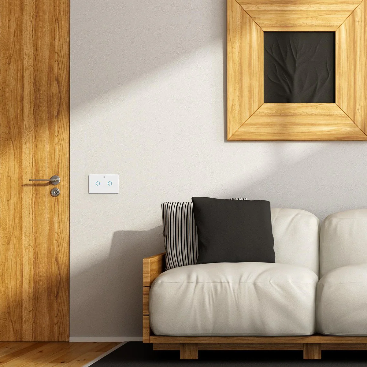 Deta Smart Light Switch - Double Gang - Polycarbonate - Touch Activated - Image 4