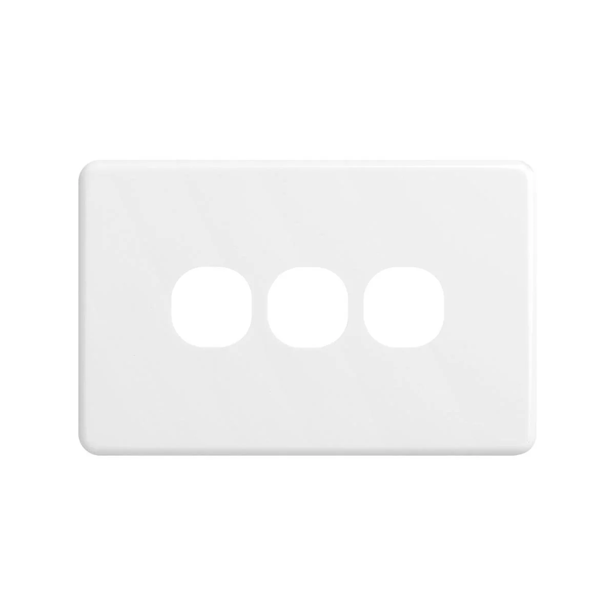 Deta Three Gang Grid Plate - 77mm x 30mm - Polycarbonate - Indoor Use