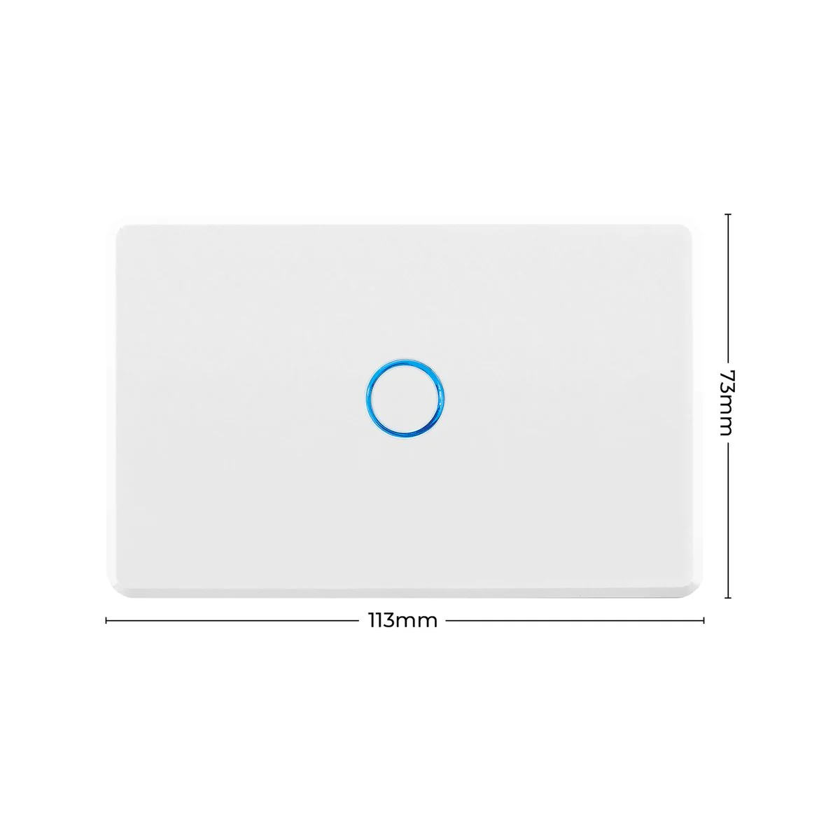 Deta Touch Light Switch - 1 Gang - Polycarbonate - Gloss White Finish - Image 4