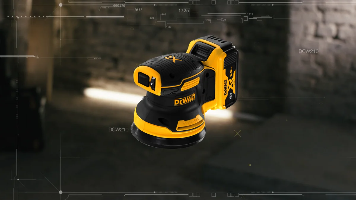 Dewalt 18V Brushless XR Random Orbital Sander 125mm - Skin Only - Cordless - Variable Speed - Image 3