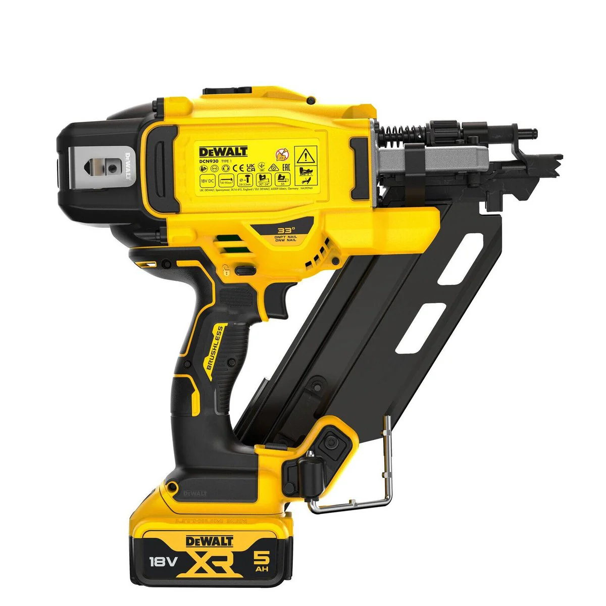Dewalt 18V XR Framing Nailer Kit 90mm - 5.0Ah - Durable & Efficient - Image 3