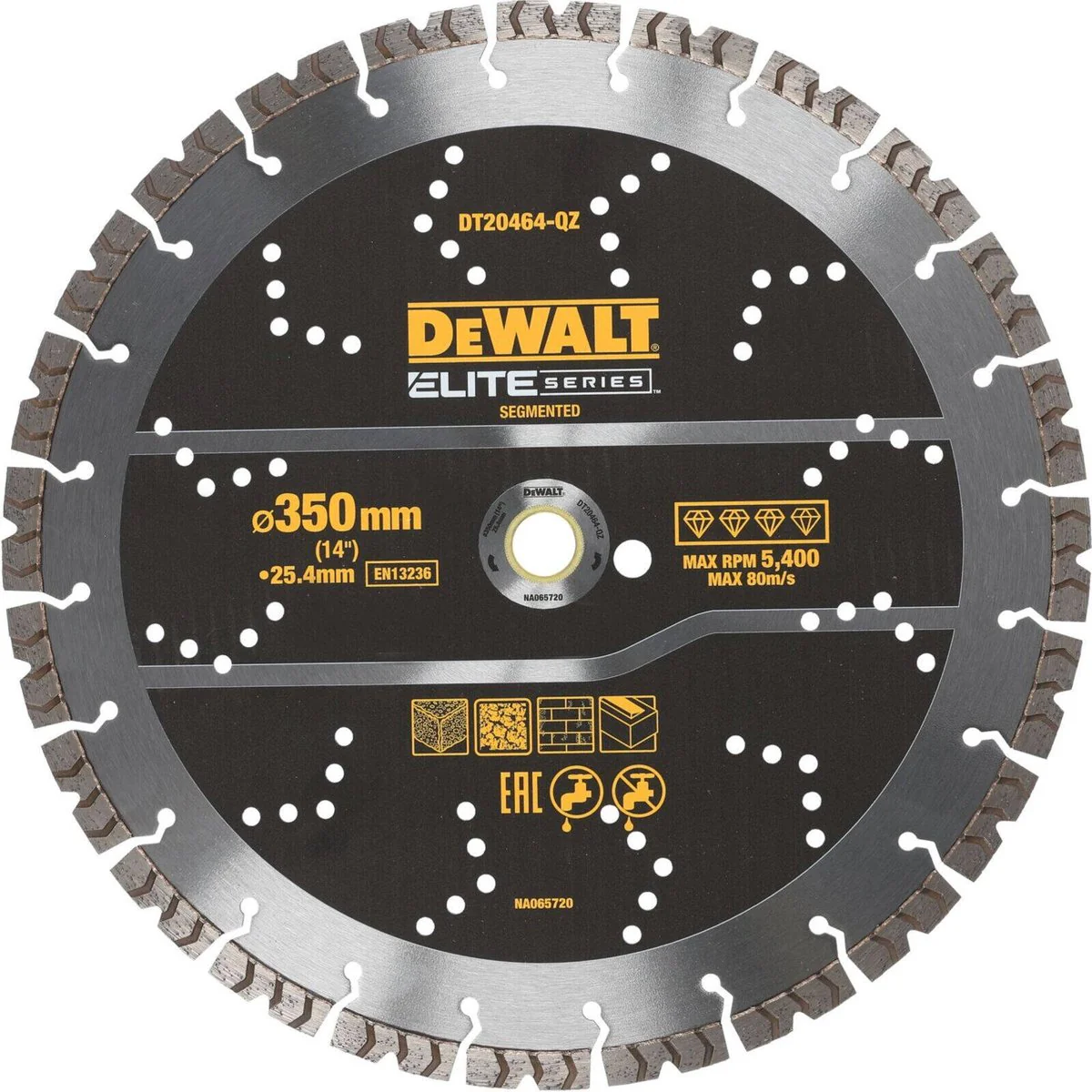 Dewalt 350mm Segmented Diamond Blade dt20464 Qz - All Purpose - Durable