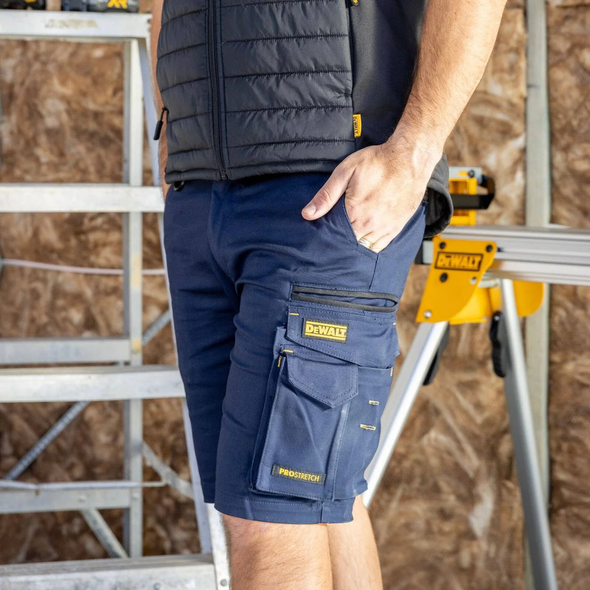 Dewalt Bennington Prostretch Shorts Size 34 - Navy - 360° Movement - Durable - Image 5