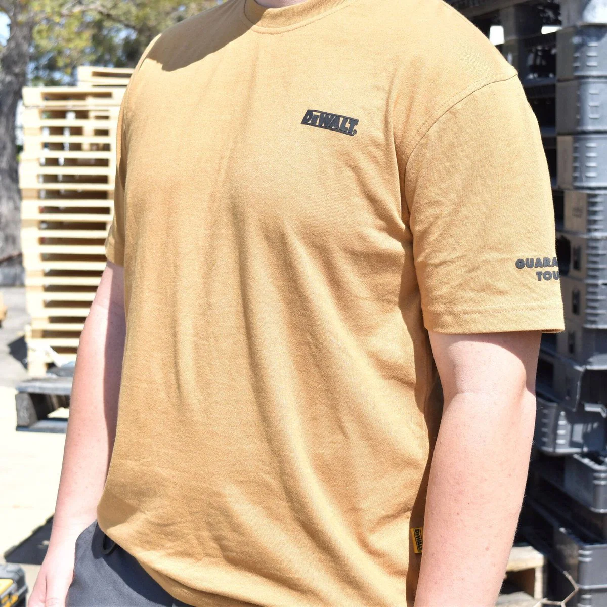 Dewalt Clay Typhoon Crew Neck Shirt M - 65% Cotton 35% Polyester - UPF 50+ - Image 4